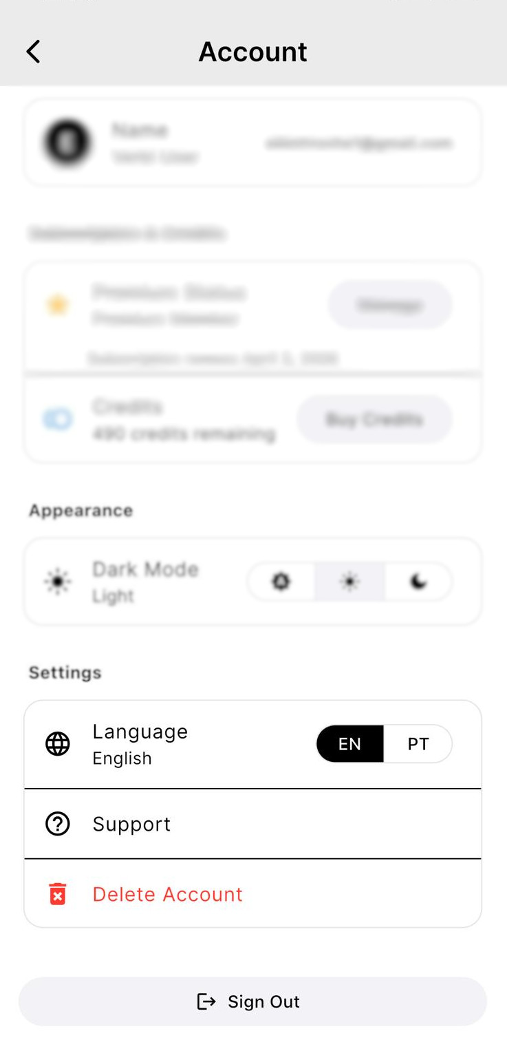 Step 2: Tap Delete Account